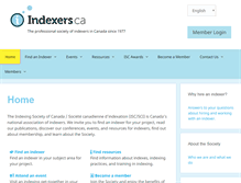 Tablet Screenshot of indexers.ca